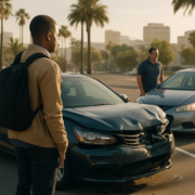 San Diego rideshare passenger accident injury claim scene near involved vehicles