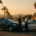 Uninsured driver car accident in San Diego with vehicles safely stopped after a collision