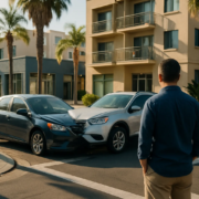 San Diego car accident witness video evidence near a city intersection