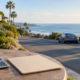 A San Diego roadway and blank folder representing medical liens and a car accident settlement